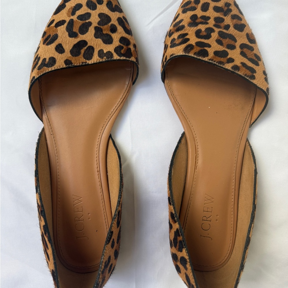 J. Crew Tan Leopard Print Flats